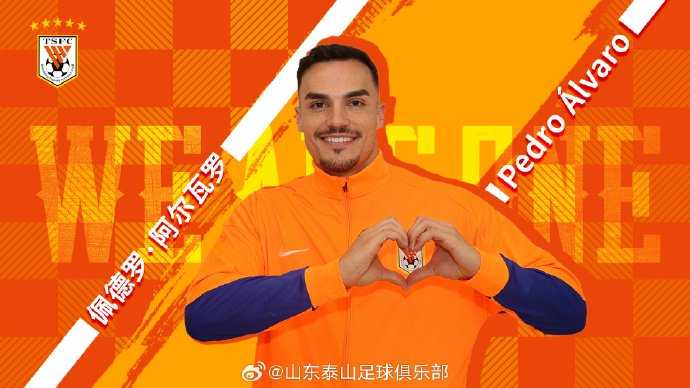 葡萄牙籍球员佩德罗·阿尔瓦罗加盟山东泰山